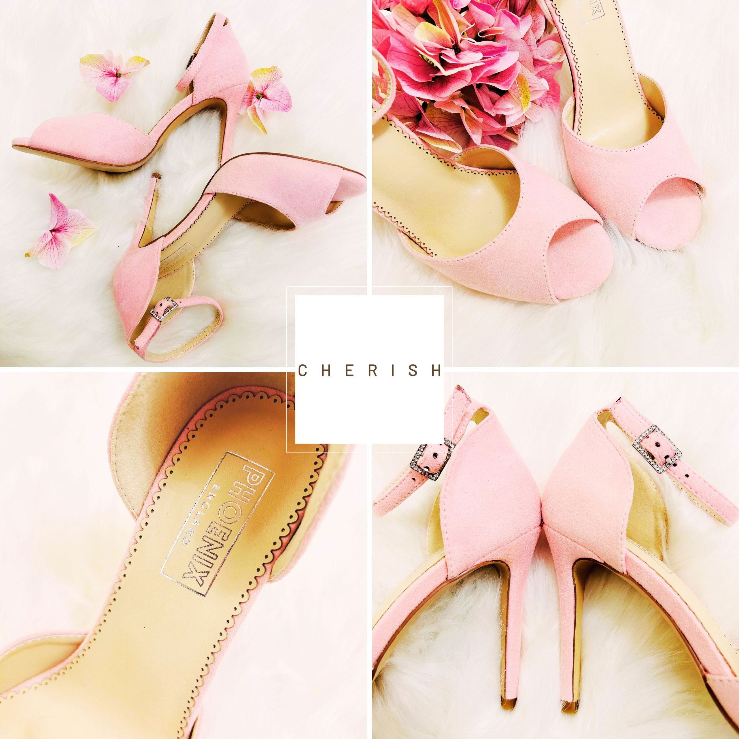 Light pink sale wedding heels