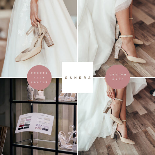 Block Heel Wedding Sandals | Bridal Block Heel Sandals | Paradox London