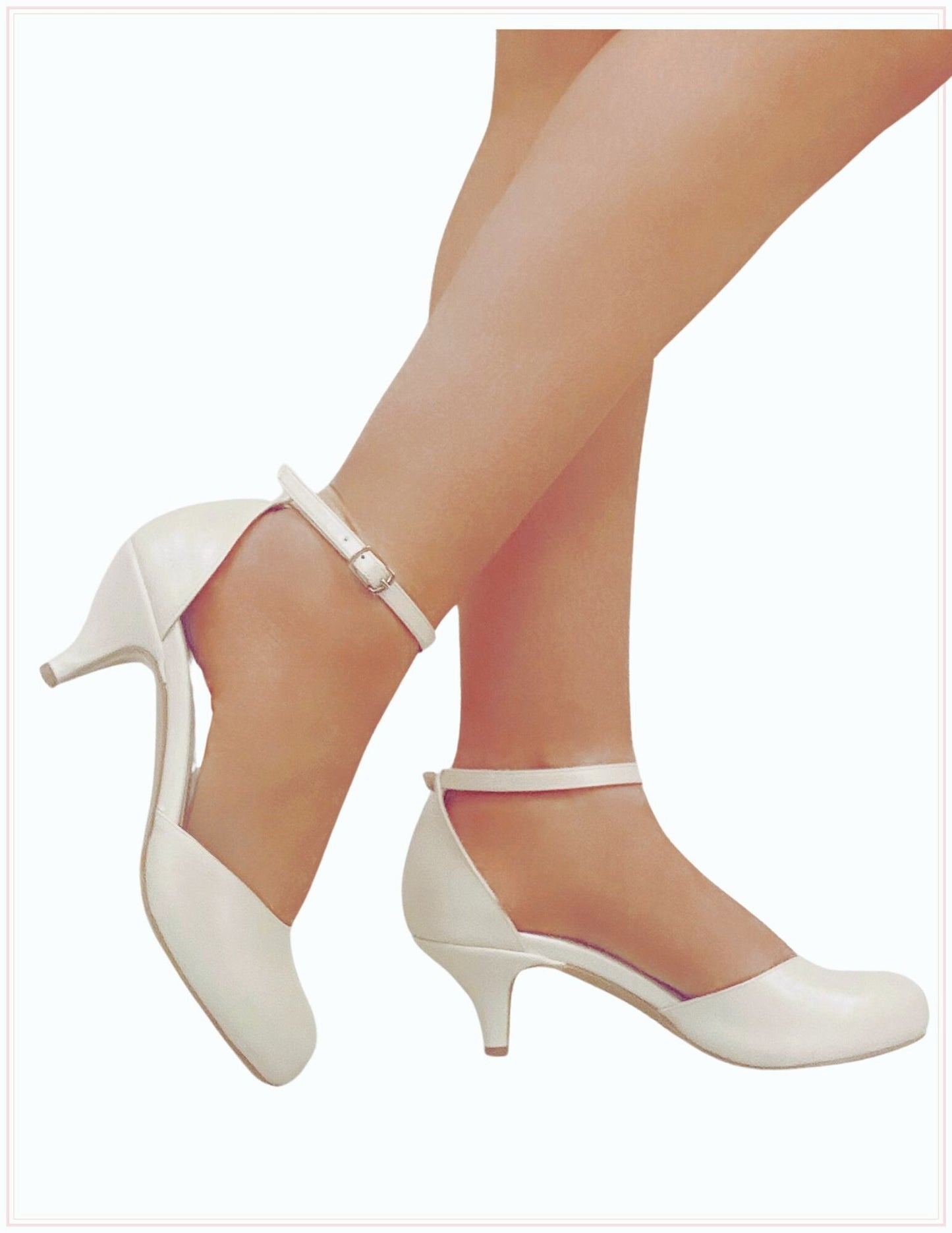 Admiration Closed Toe Kitten Heel Wedding Shoes