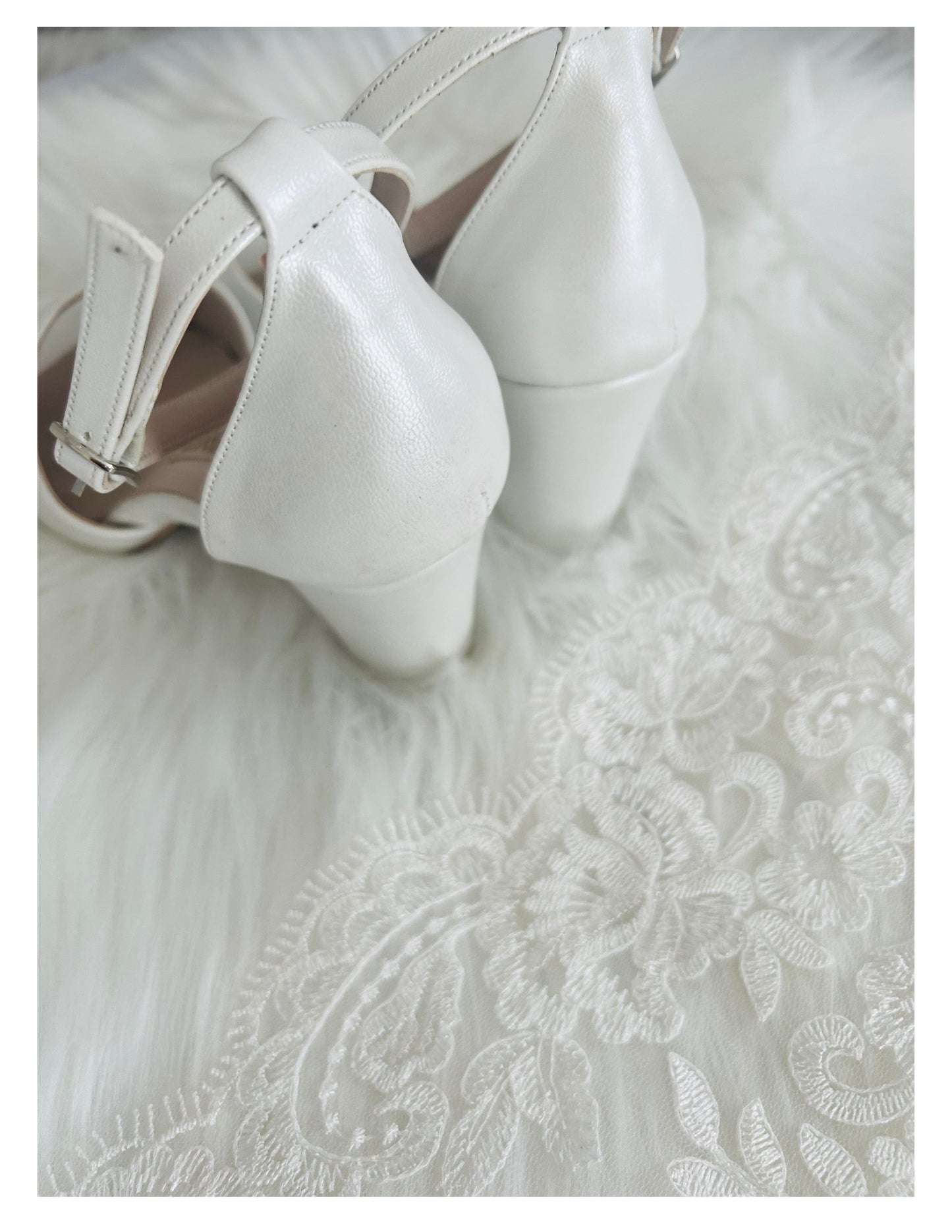 Adore Peep Toe Block Heel Bridal Shoes