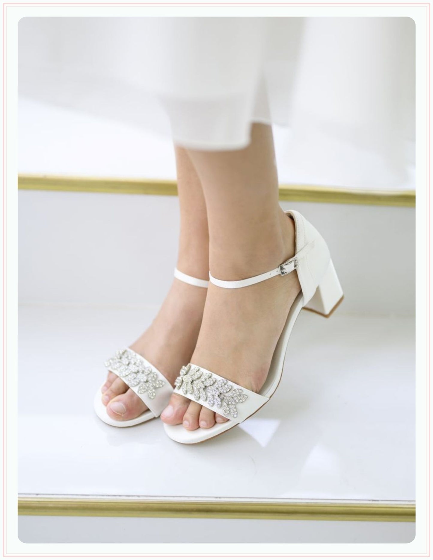 alexa ankle strap bridal shoes