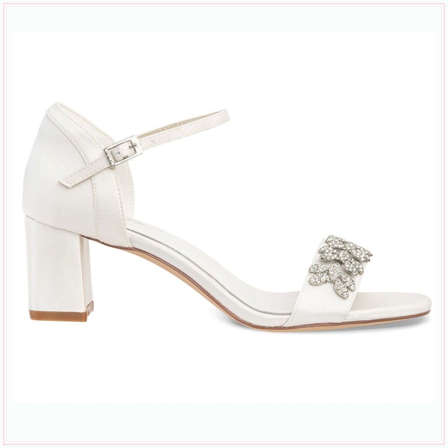 alexa block heel bridal shoes