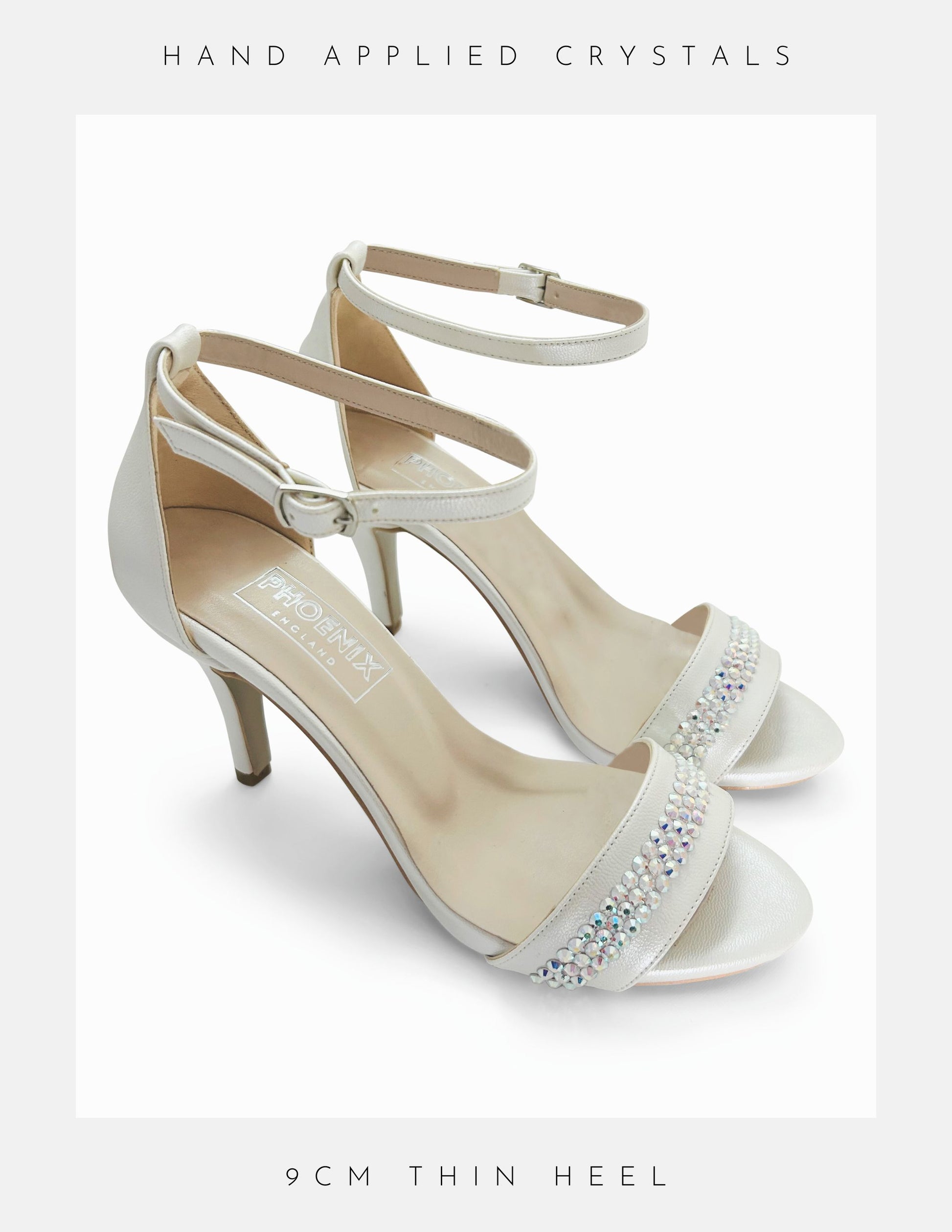 Cassie crystal high heel bridal shoes