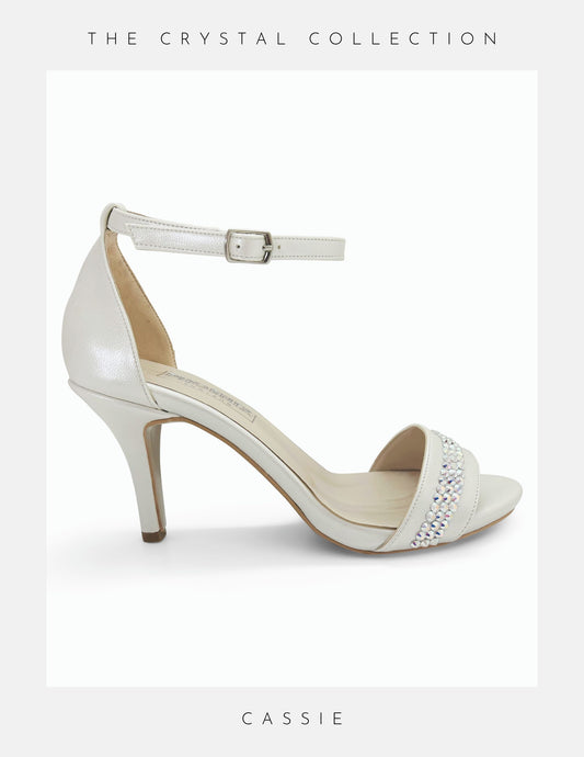 Cassie crystal high heel bridal shoes