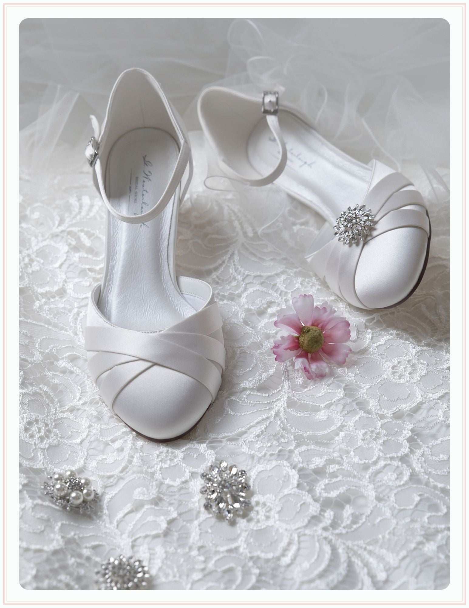 darcy block heel bridal shoes