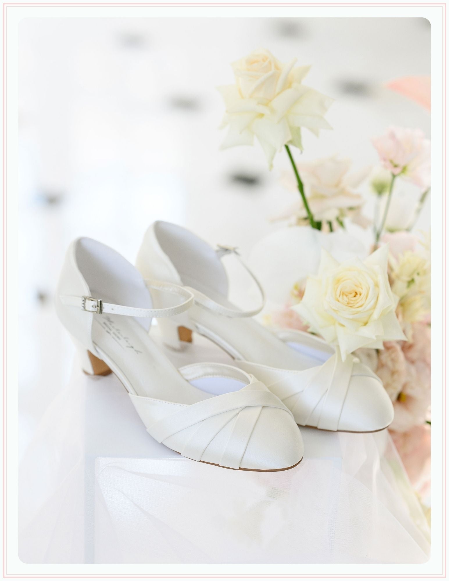 darcy block heel bridal shoes