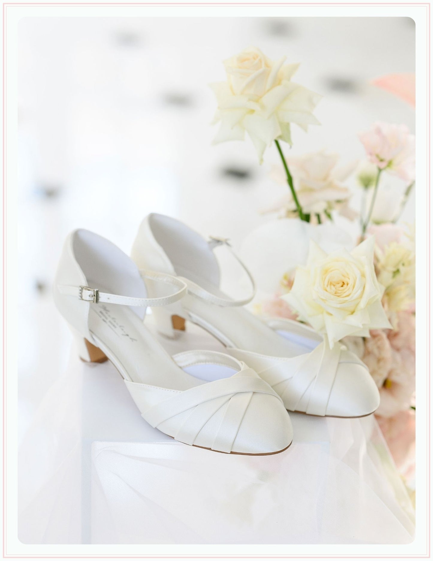 darcy mid heel bridal shoes