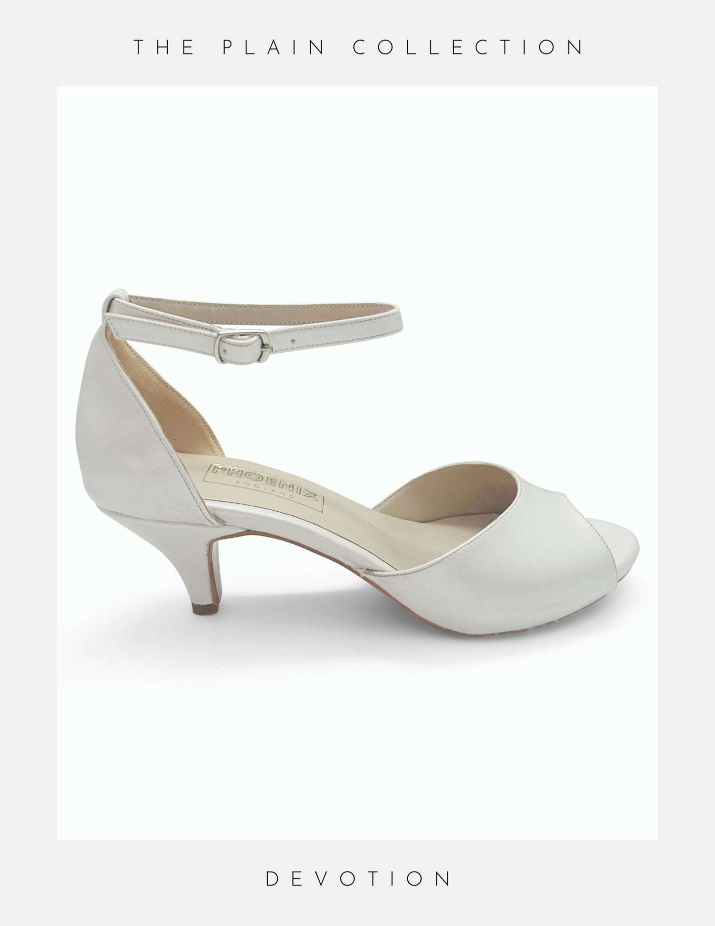 Devotion Peep Toe Kitten Heel Bridal Shoes