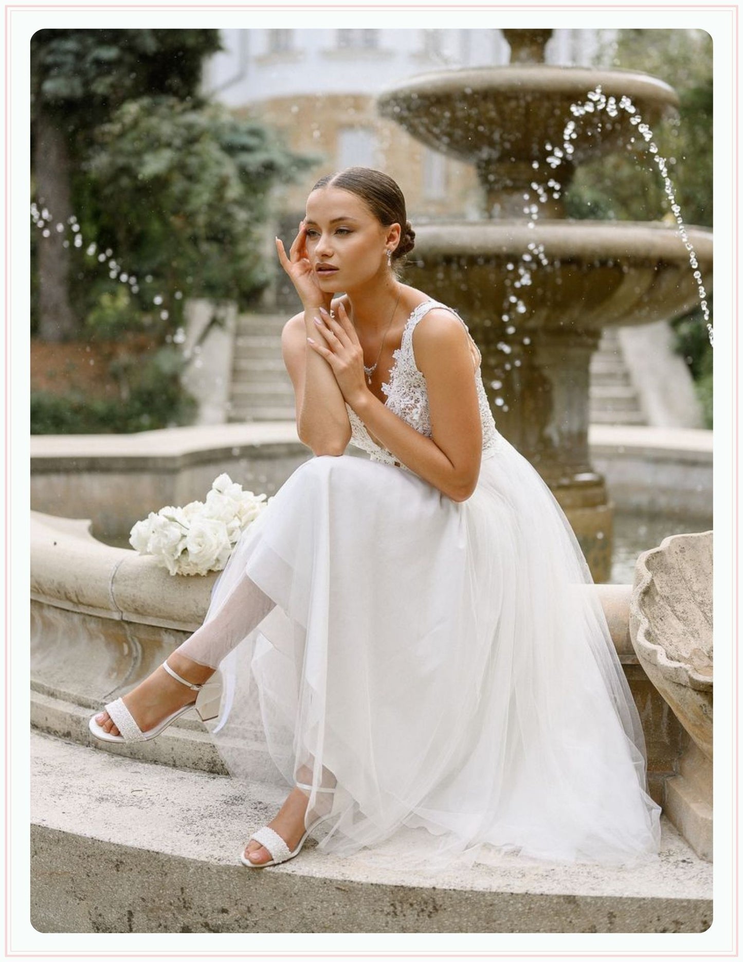 ebony ankle strap bridal shoes