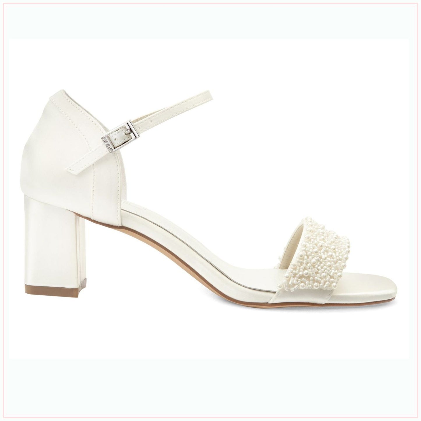 ebony ankle strap bridal shoes