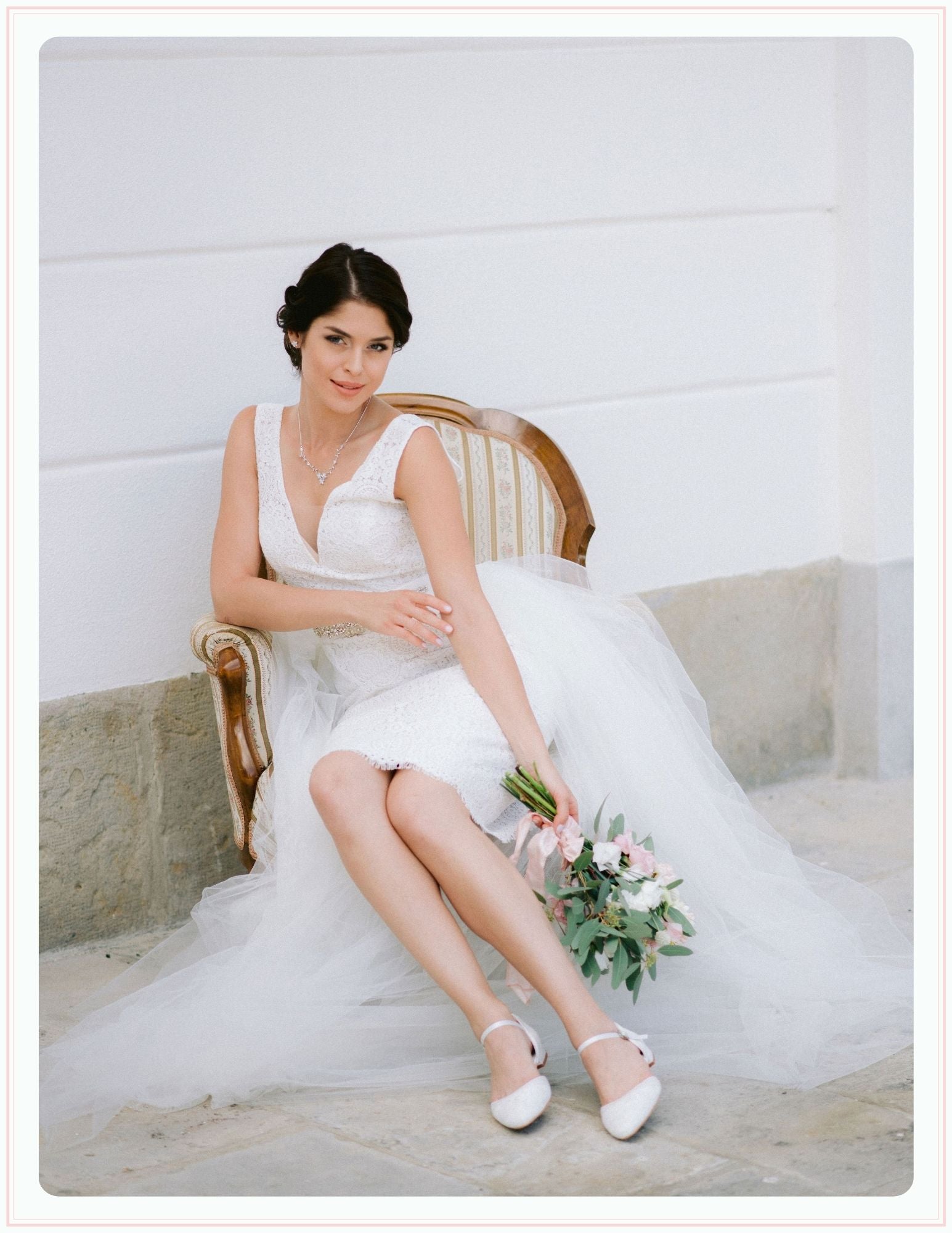 esme closed back bridal shoes