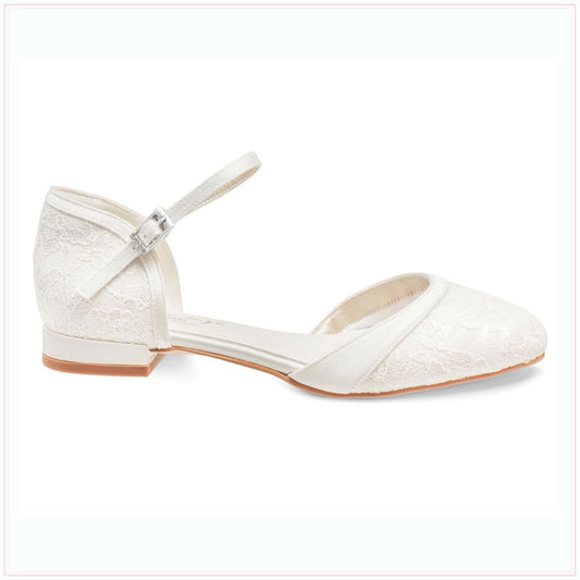 esme closed toe bridal shoes