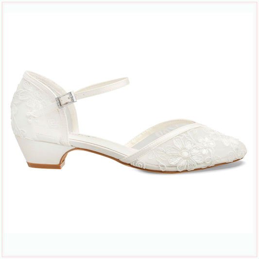 Isobel almond toe bridal shoes