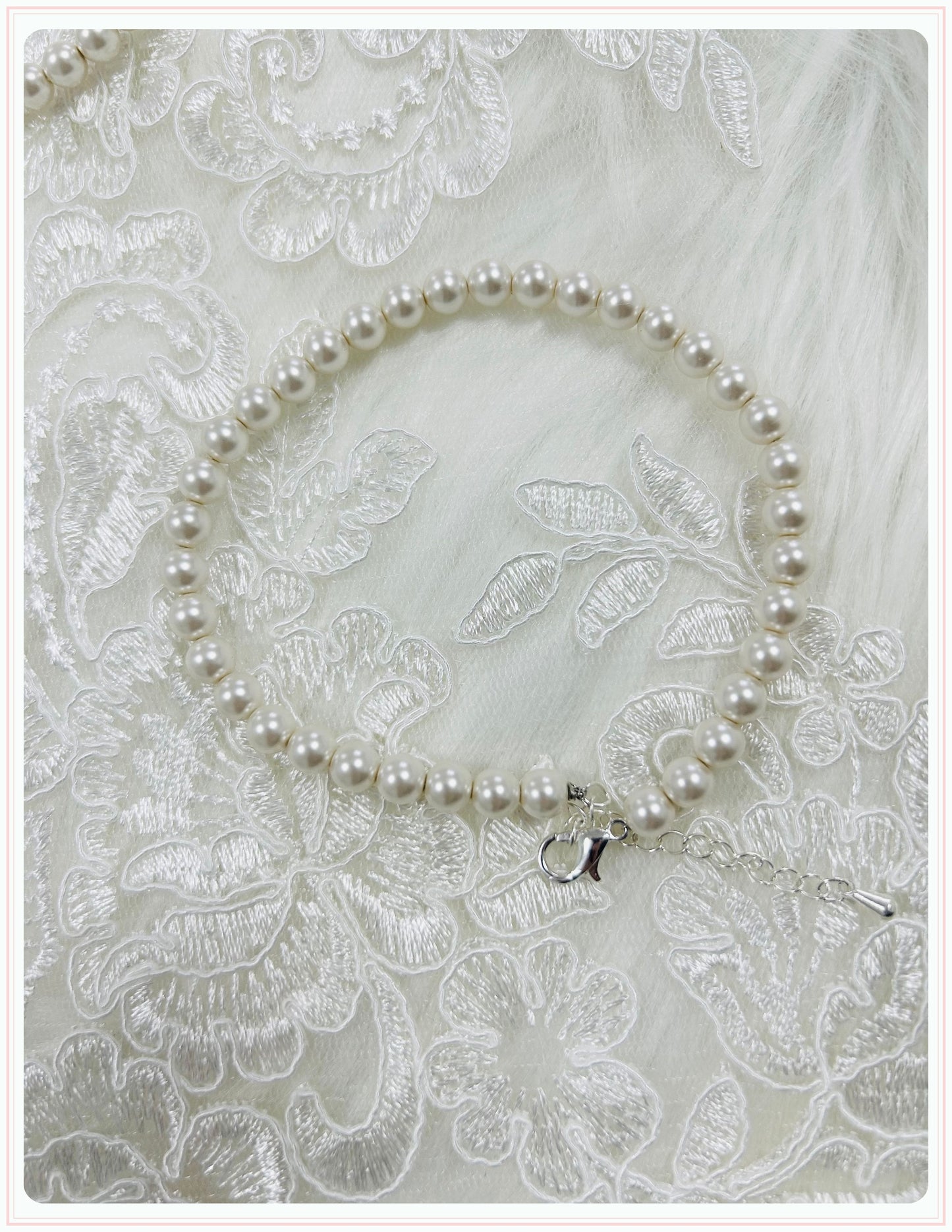 Ivory Pearl Bridal Shoe Straps