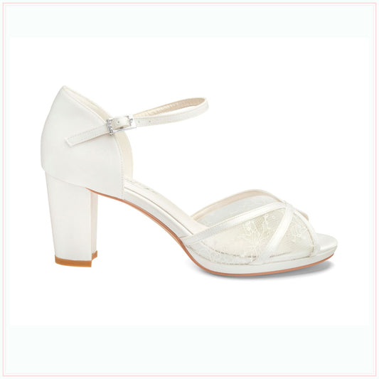 lucy block heel bridal shoes