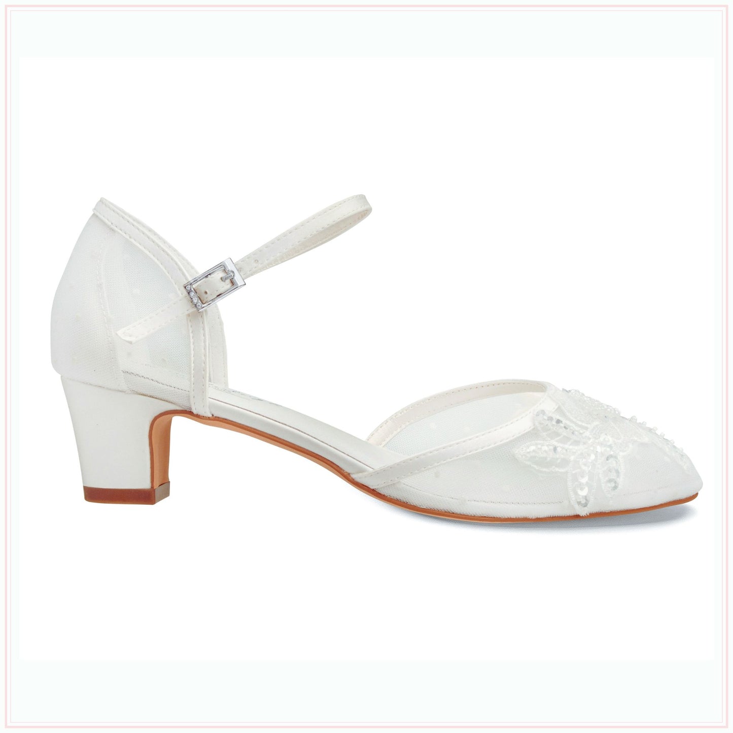 maisie ankle strap wedding shoes