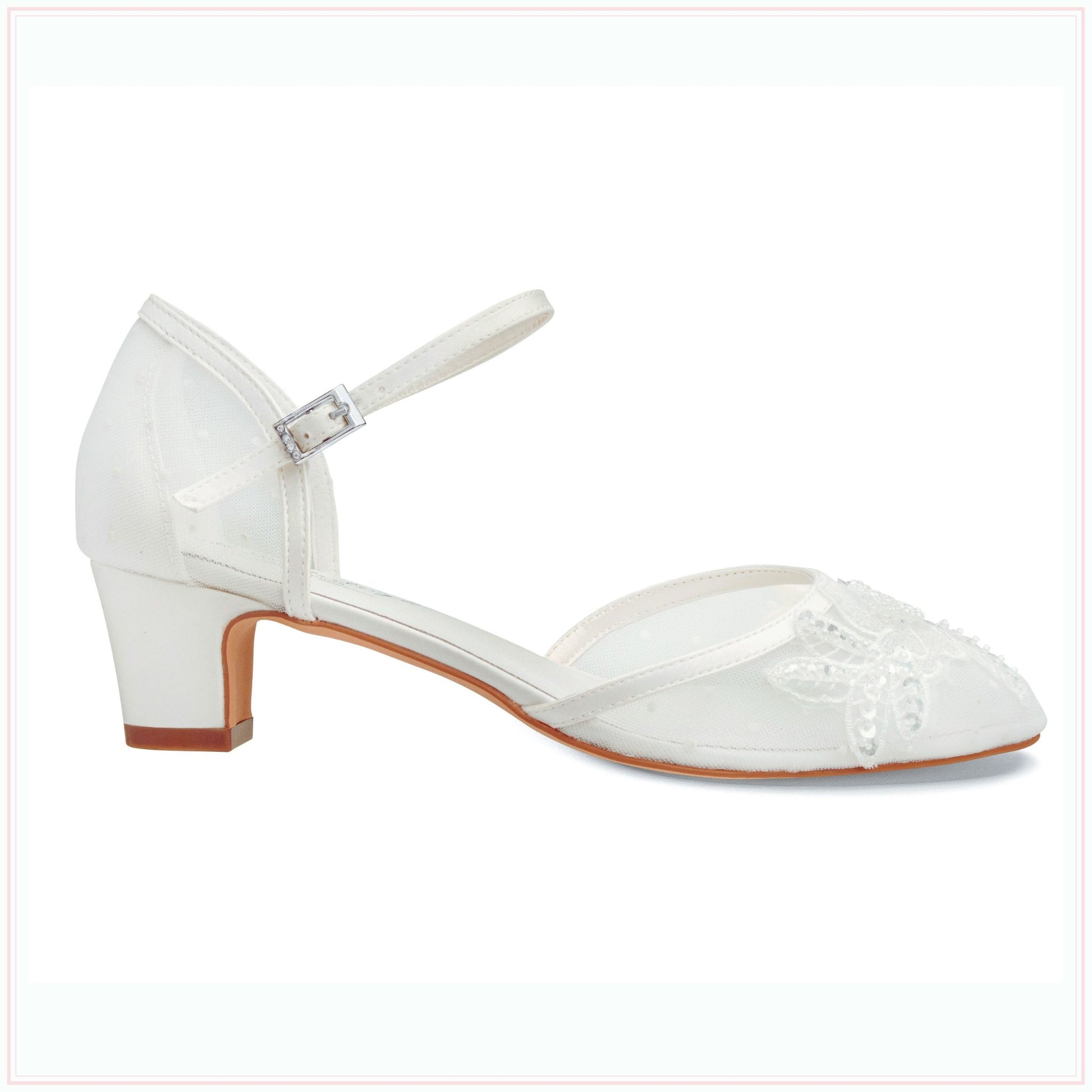 maisie block heel bridal shoes