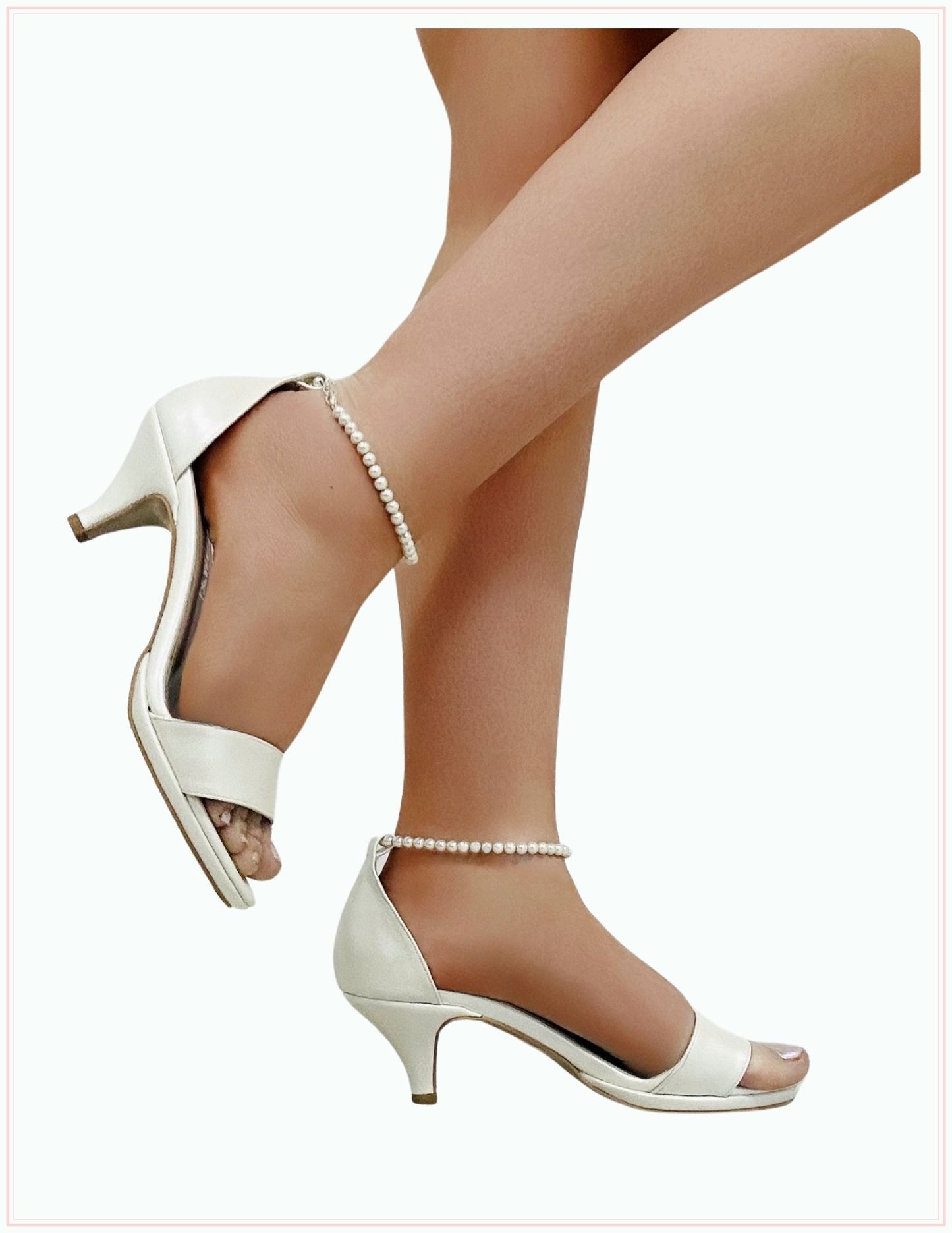 Matrimonial Pearl Kitten Heel Wedding Shoes