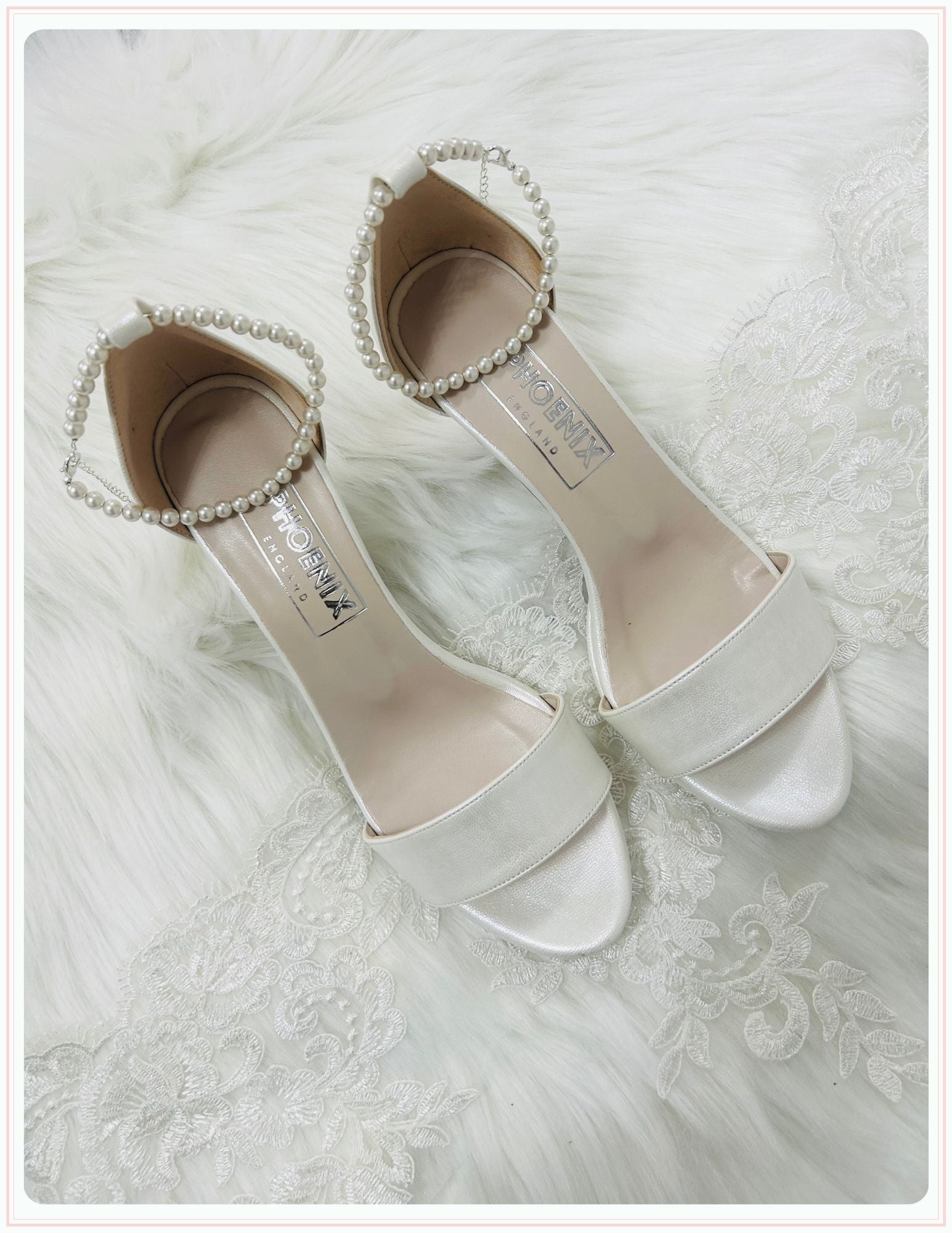 Matrimonial Pearl Kitten Heel Wedding Shoes