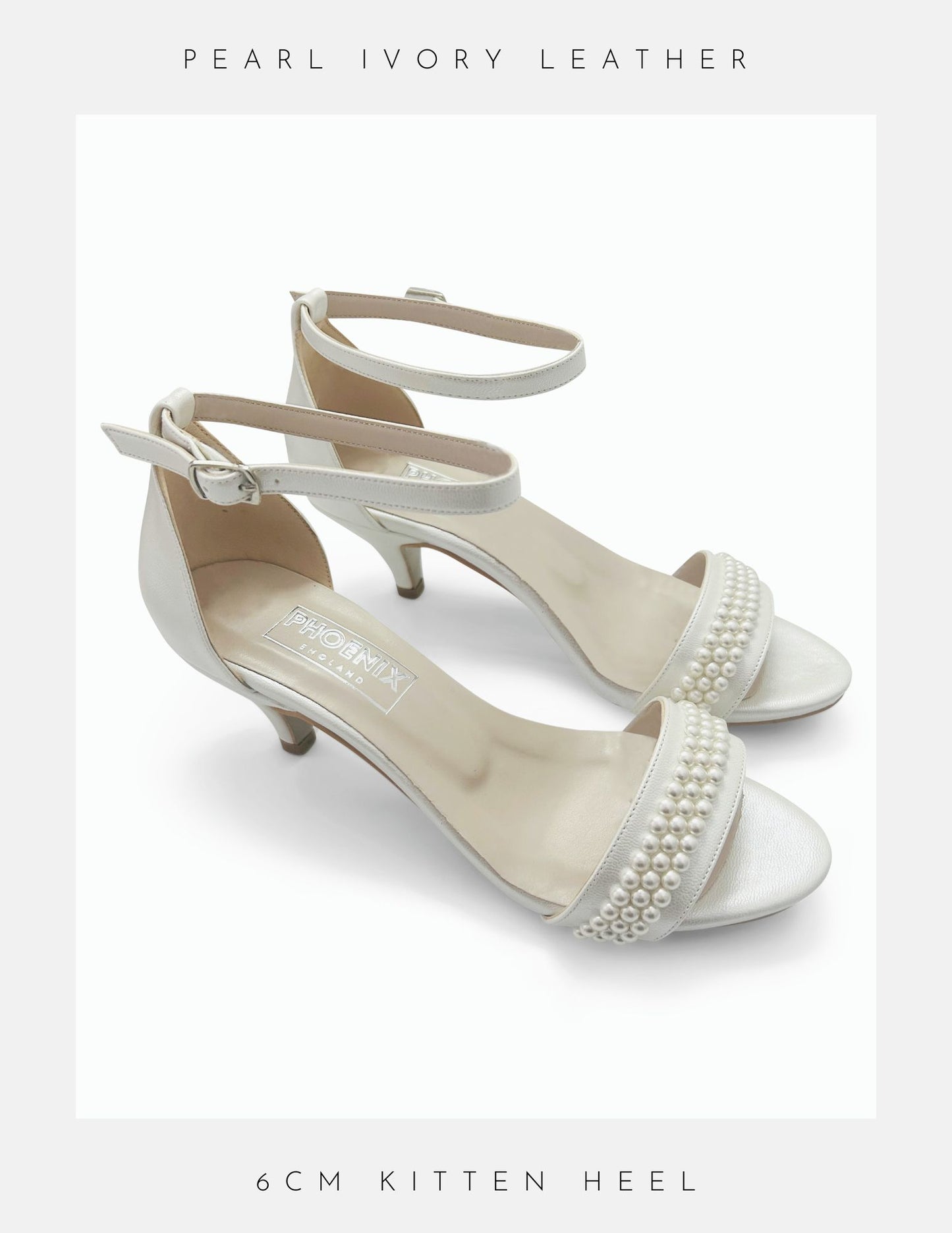 Nellie Pearl Kitten Heel Bridal Shoes 2